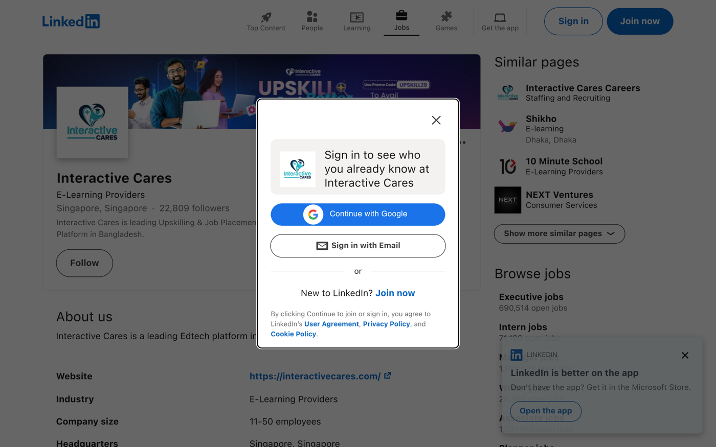 Live preview of Interactive Cares